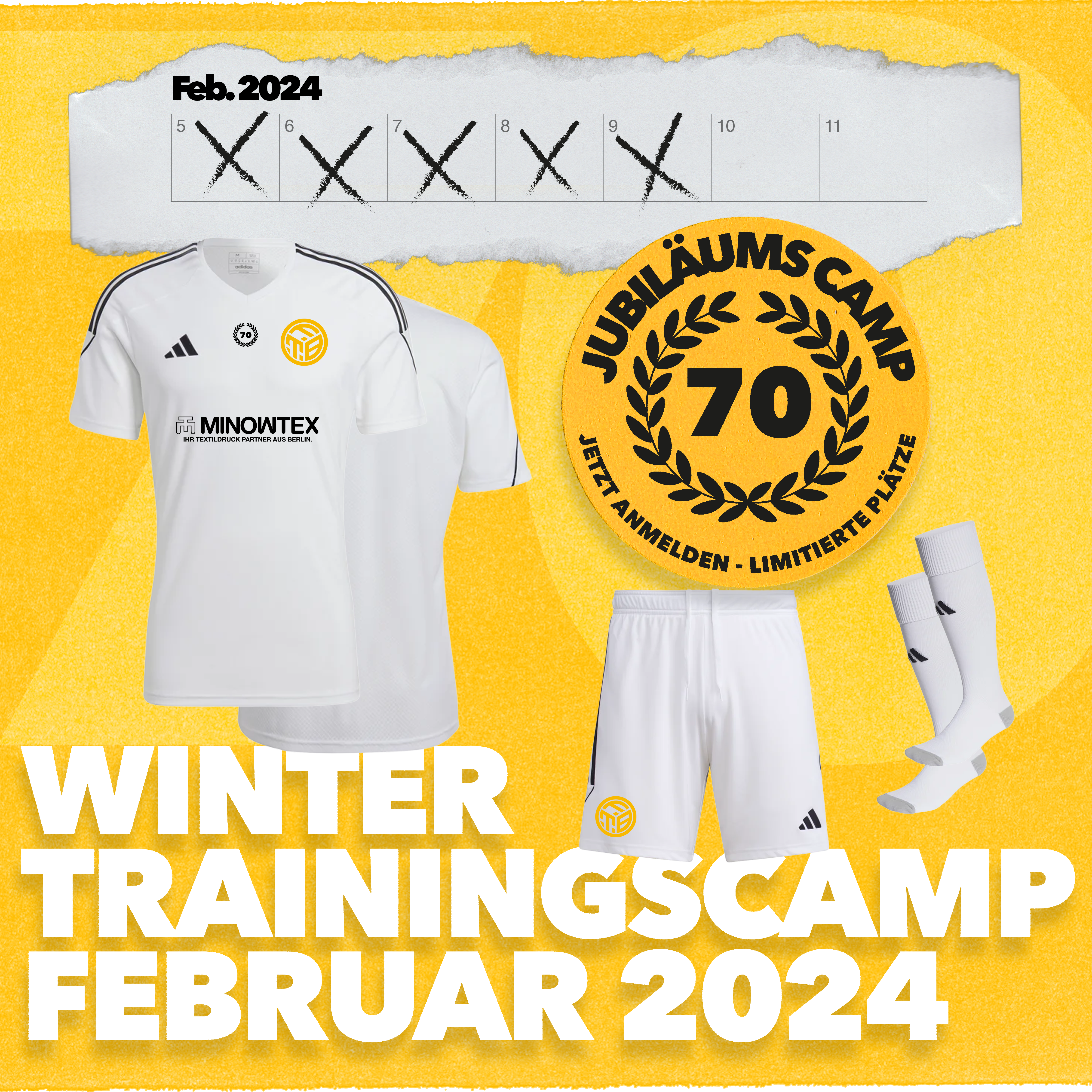 Winter Indoor Trainingscamp 2024 (6-12 Jahre) 70. JUBILÄUMS CAMP